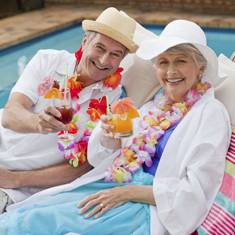 vacationing retired couple
