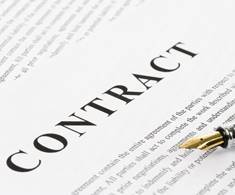 contract and pen