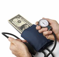 money in blood pressure cuff