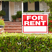 For Rent sign in front of a house